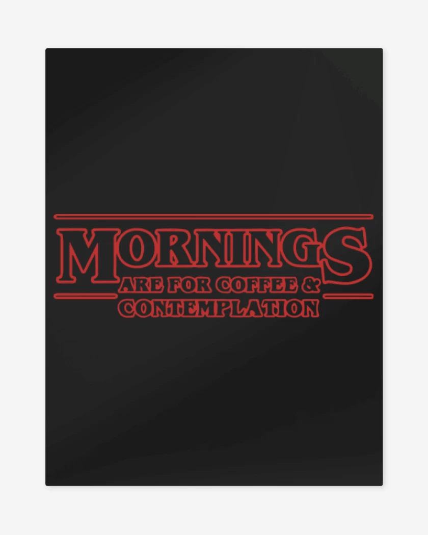 Print metalico Negro de Stranger things 3