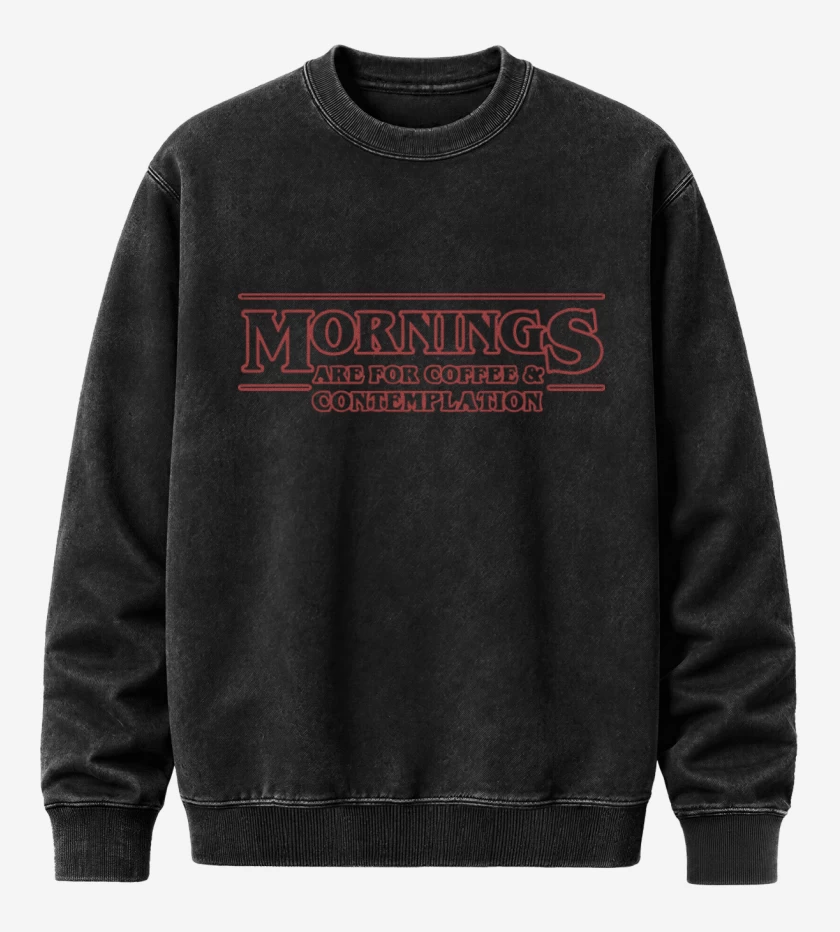 Poleron Polo Acid Wash Negro de Stranger things 3