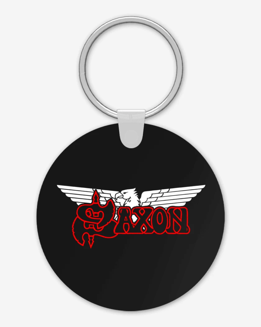 Llavero Negro de Saxon Logo
