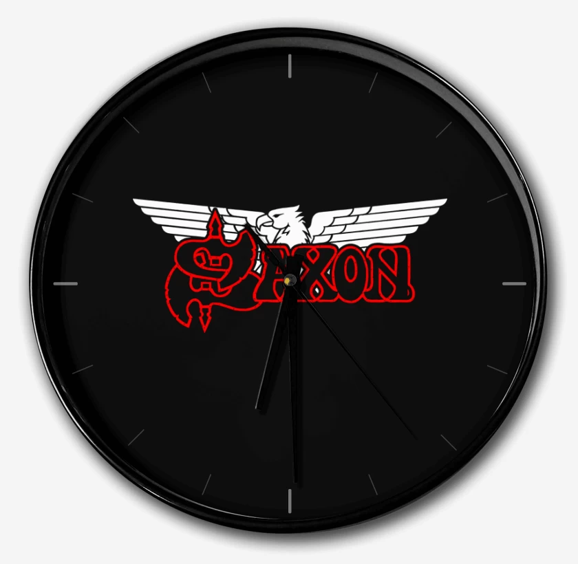 Reloj Negro de Saxon Logo