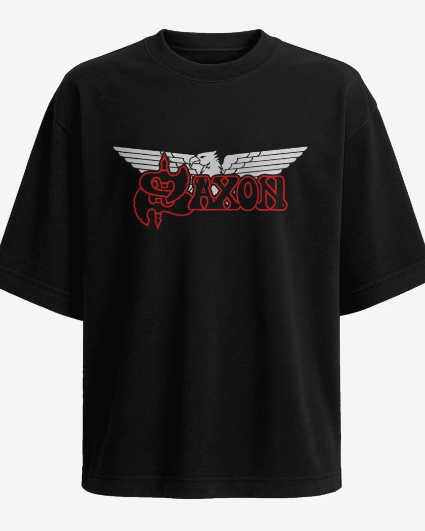 Polera Oversize Negro de Saxon Logo