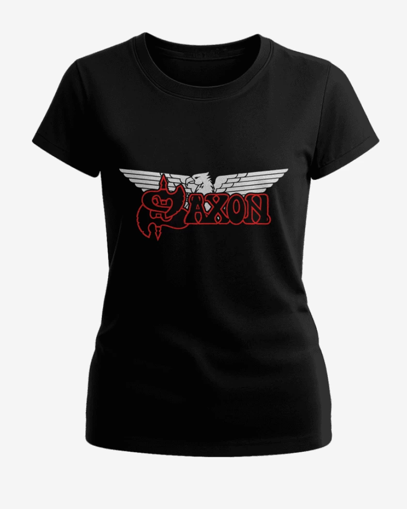 Polera de Mujer Negro de Saxon Logo