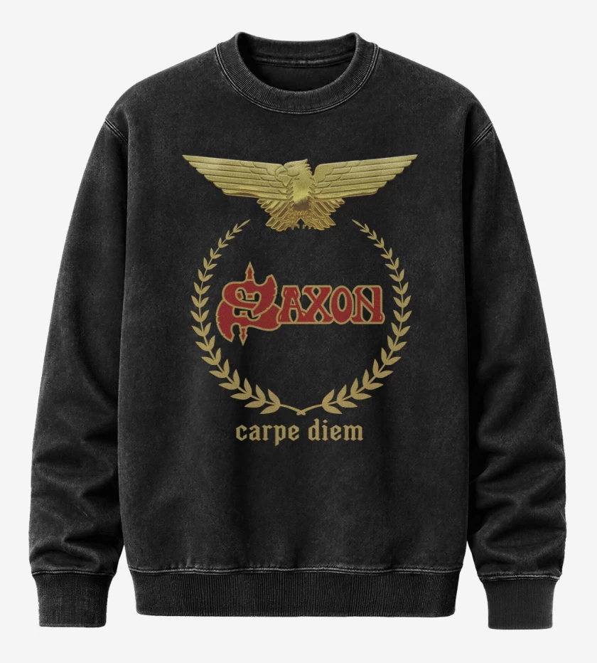 Poleron Polo Acid Wash Negro de Saxon Carpe Diem