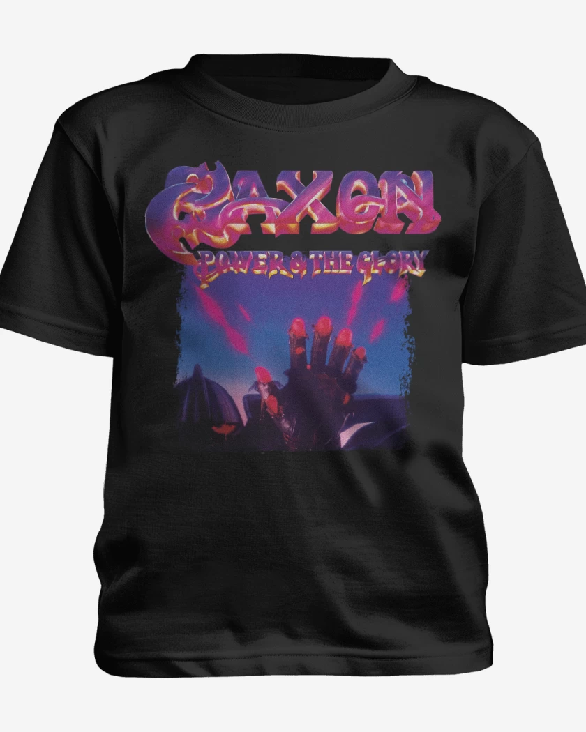Polera de niño Negro de Saxon Power and The Glory