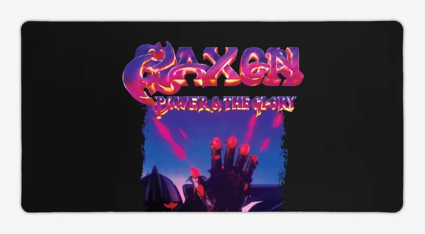 Mouse pad Gamer Negro de Saxon Power and The Glory