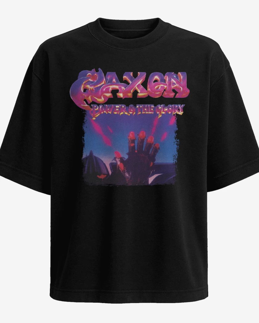 Polera Oversize Negro de Saxon Power and The Glory