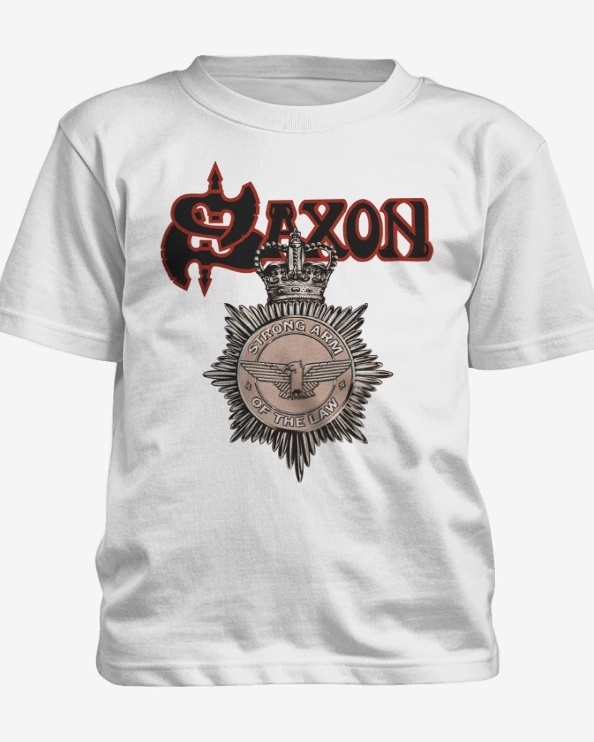 Polera de niño Blanco de Saxon Strong Arm of the Law