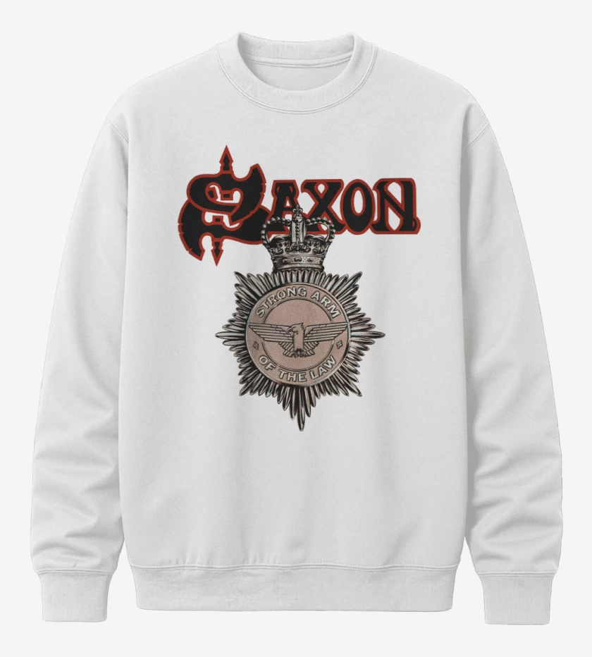 Poleron polo Blanco de Saxon Strong Arm of the Law