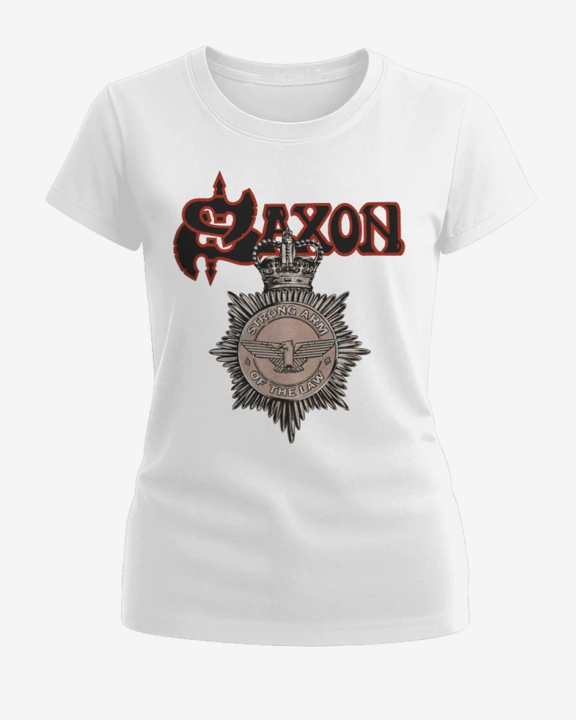 Polera de Mujer Blanco de Saxon Strong Arm of the Law
