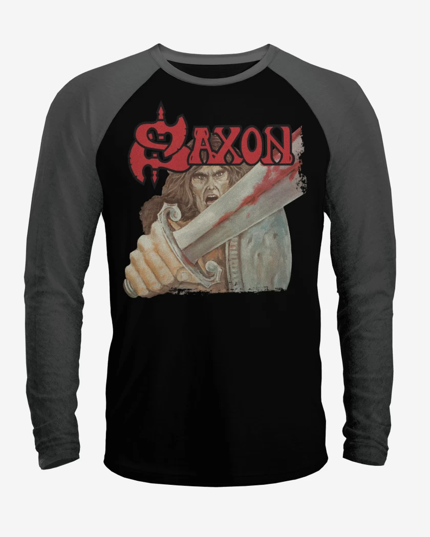 Polera Raglan Negro / Negro Heather de Saxon Saxon