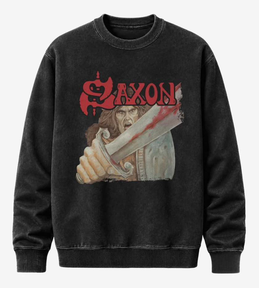 Poleron Polo Acid Wash Negro de Saxon Saxon