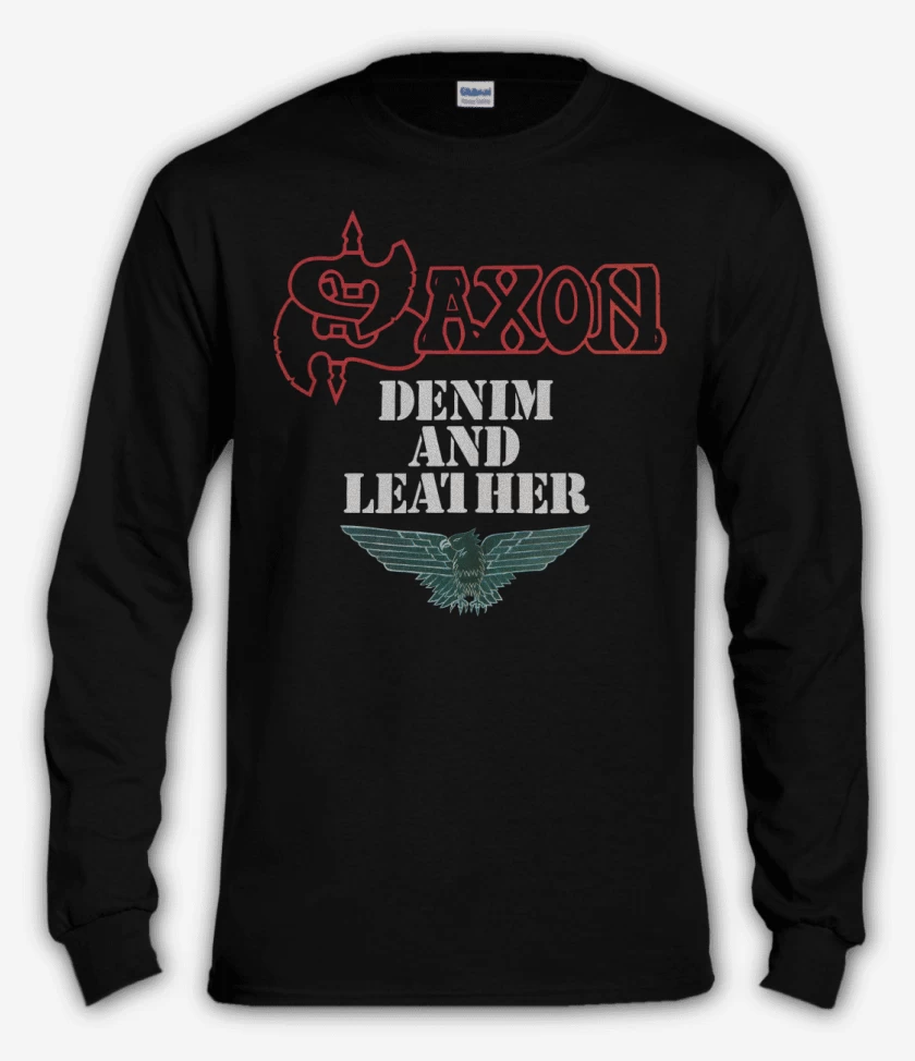 Polera manga larga Negro de Saxon Denin and Leather