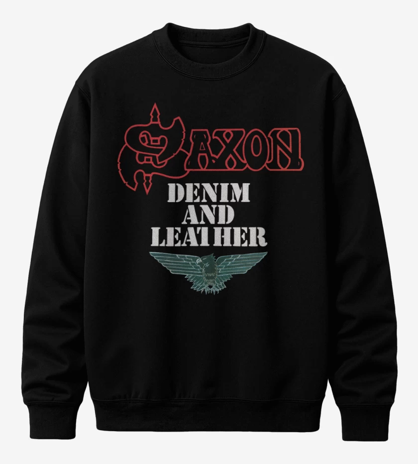 Poleron polo Negro de Saxon Denin and Leather