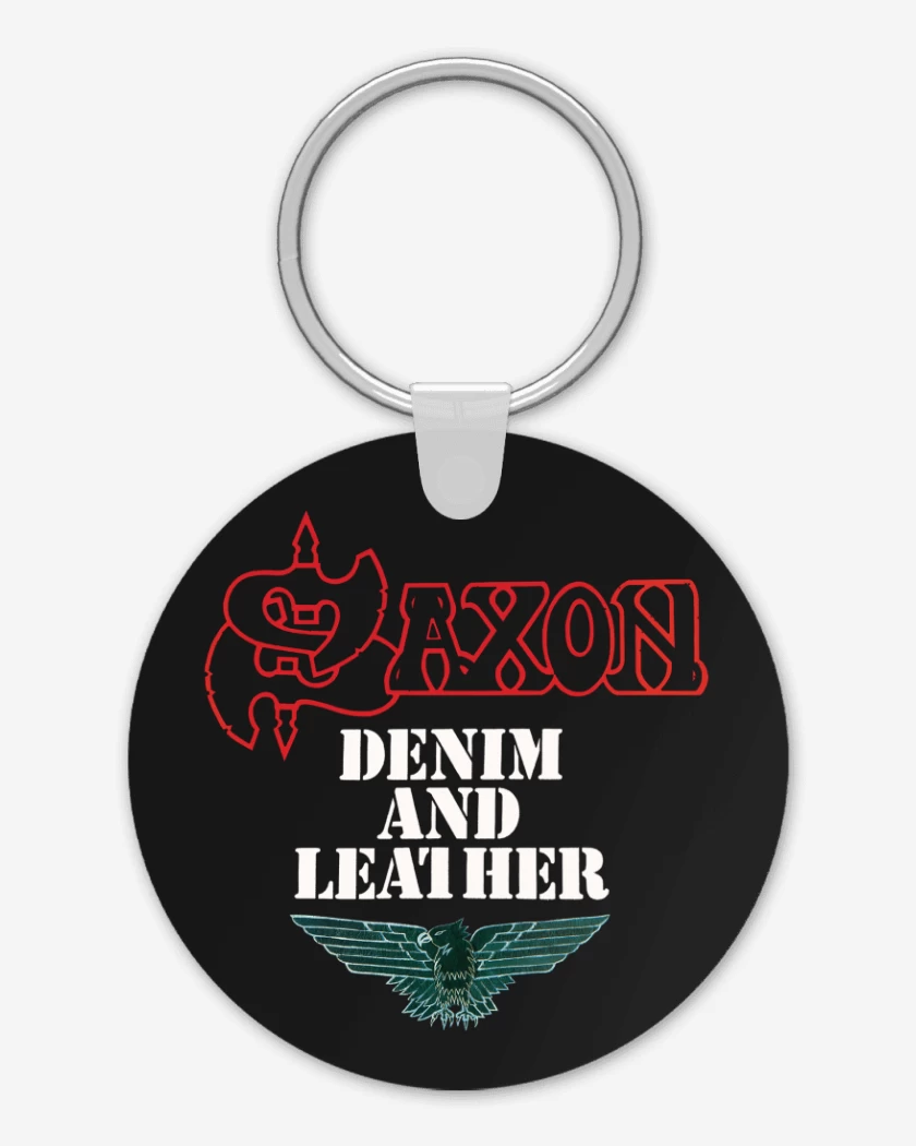 Llavero Negro de Saxon Denin and Leather
