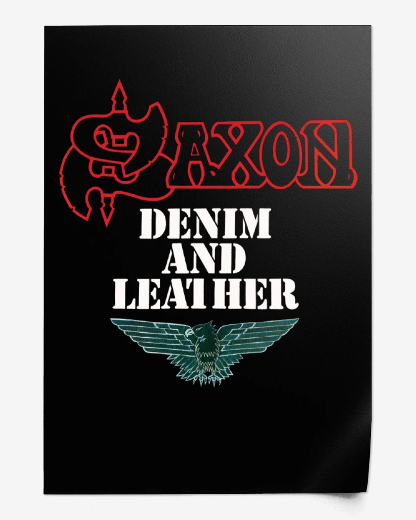Print Negro de Saxon Denin and Leather