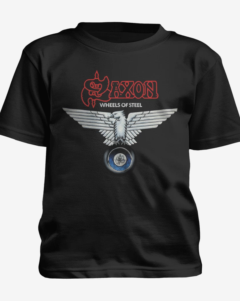 Polera de niño Negro de Saxon Wheels of Steel