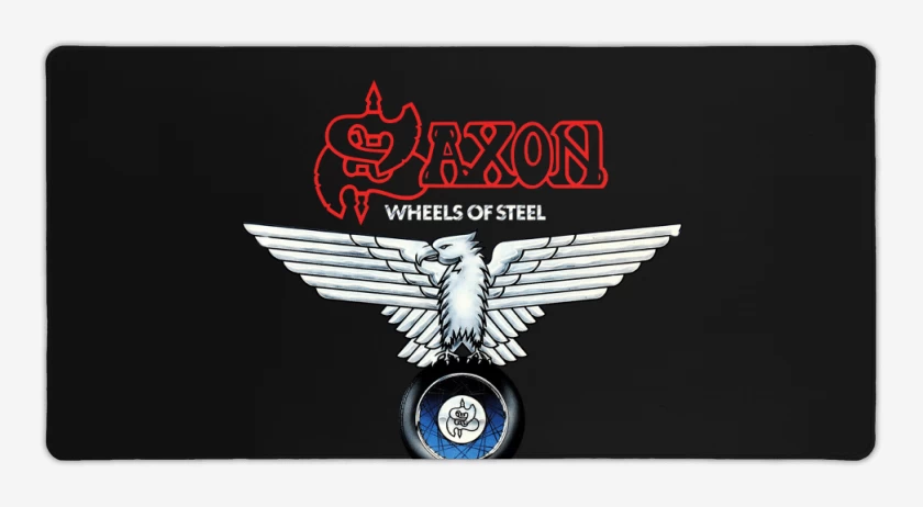 Mouse pad Gamer Negro de Saxon Wheels of Steel