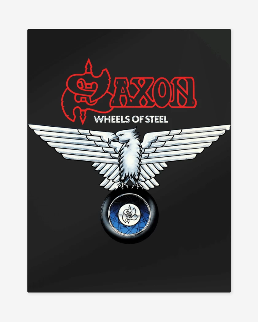 Print metalico Negro de Saxon Wheels of Steel