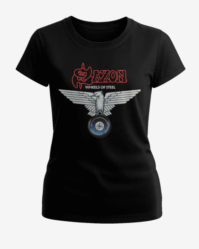 Polera de Mujer Negro de Saxon Wheels of Steel