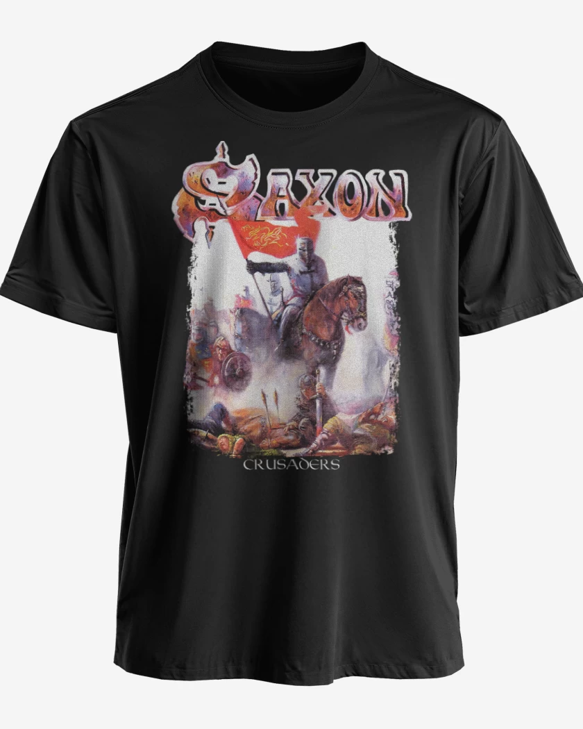 Polera premium Negro de Saxon Crusaders
