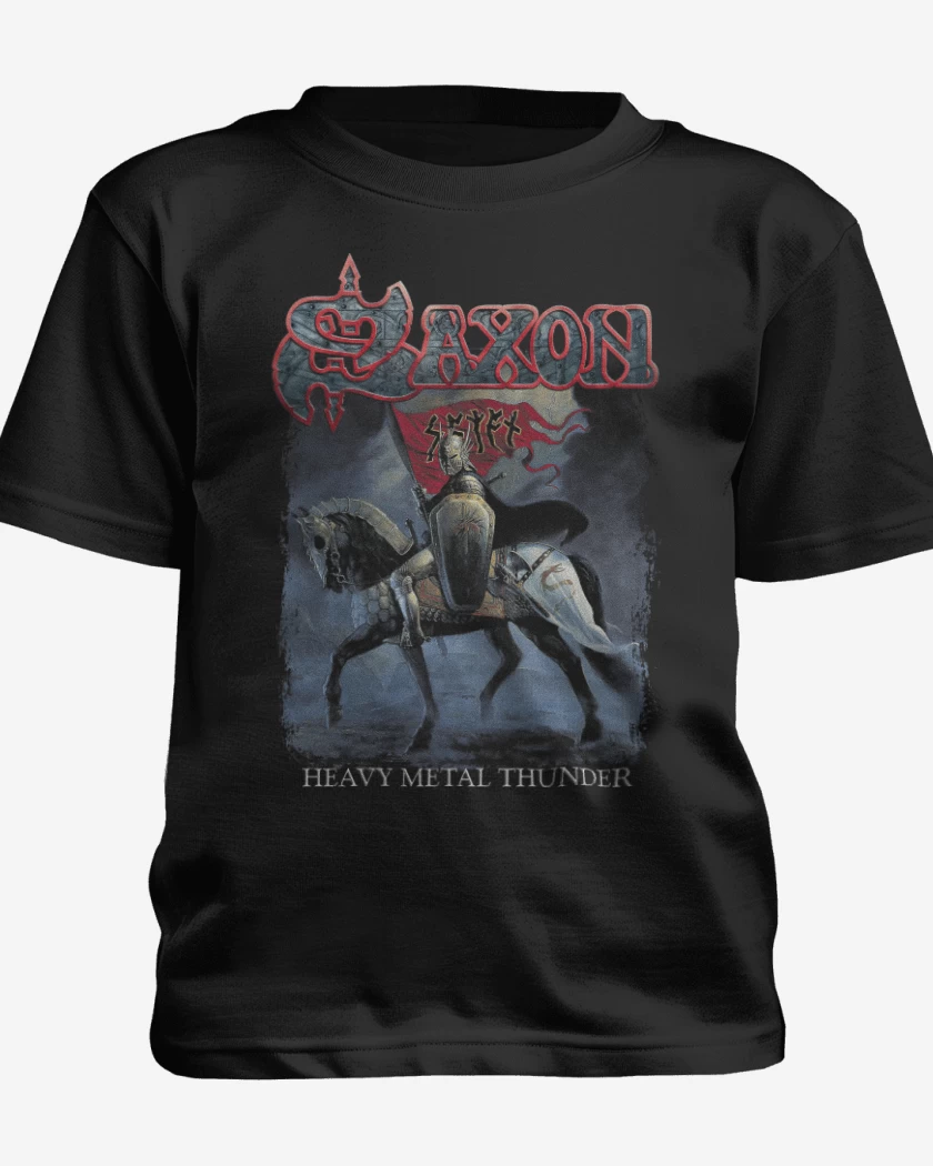 Polera de niño Negro de Saxon Heavy Metal Thunder