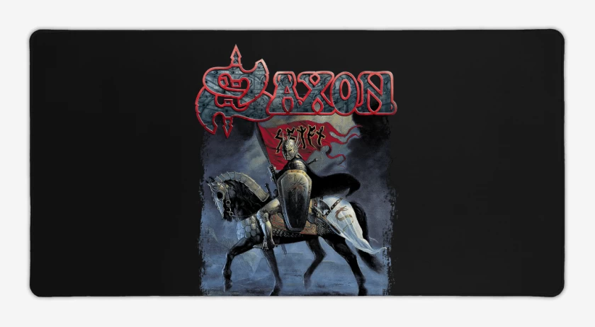 Mouse pad Gamer Negro de Saxon Heavy Metal Thunder