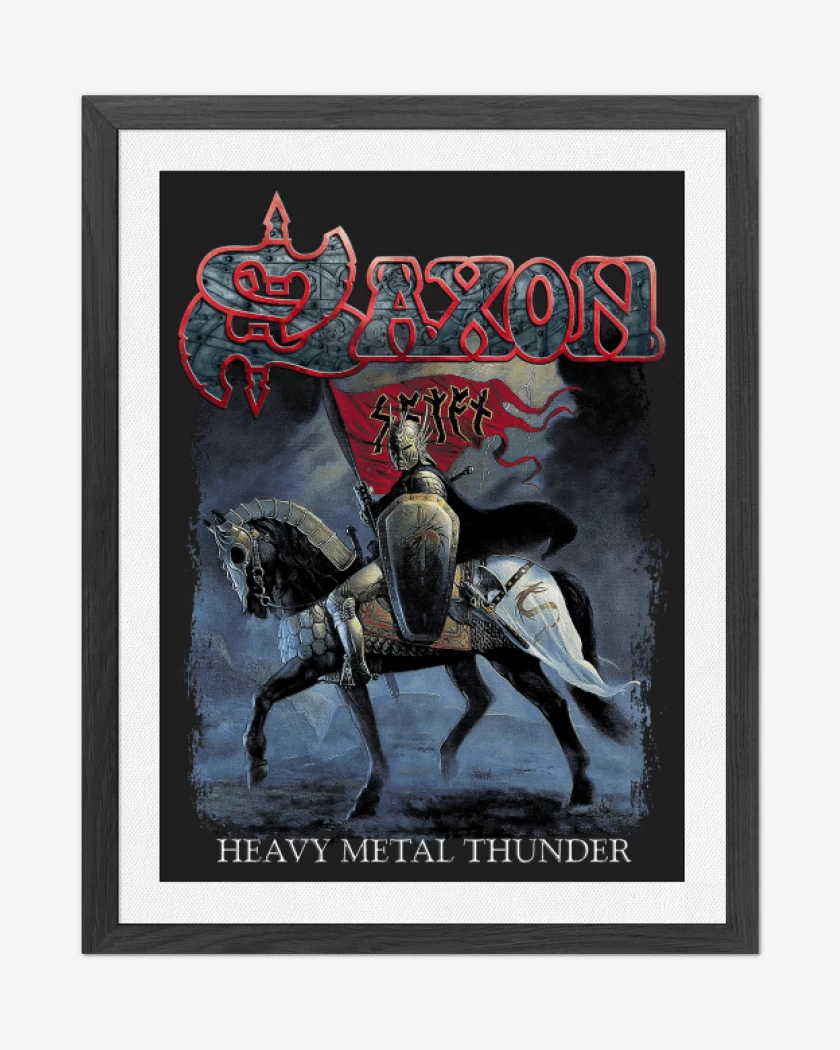Cuadro decorativo Negro de Saxon Heavy Metal Thunder