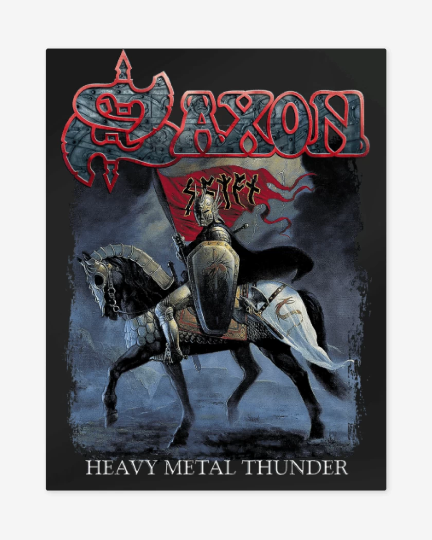 Print metalico Negro de Saxon Heavy Metal Thunder