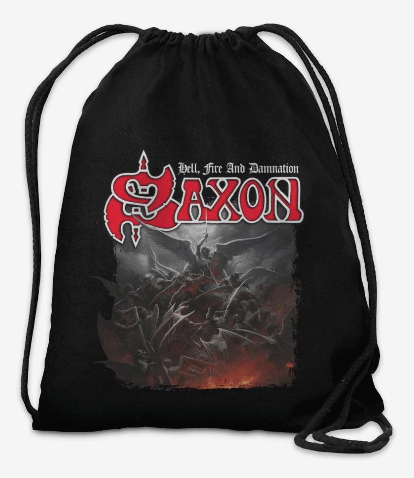 Mochila Negro de Saxon Hell Fire and Damnation