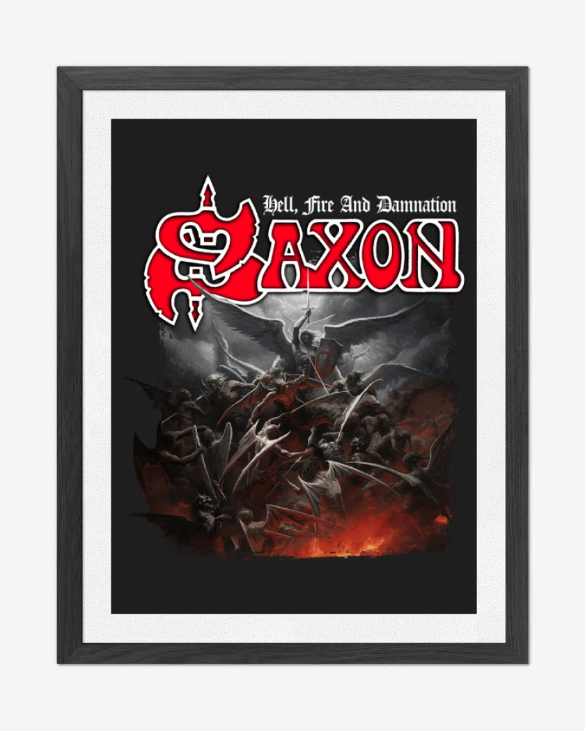 Cuadro decorativo Negro de Saxon Hell Fire and Damnation