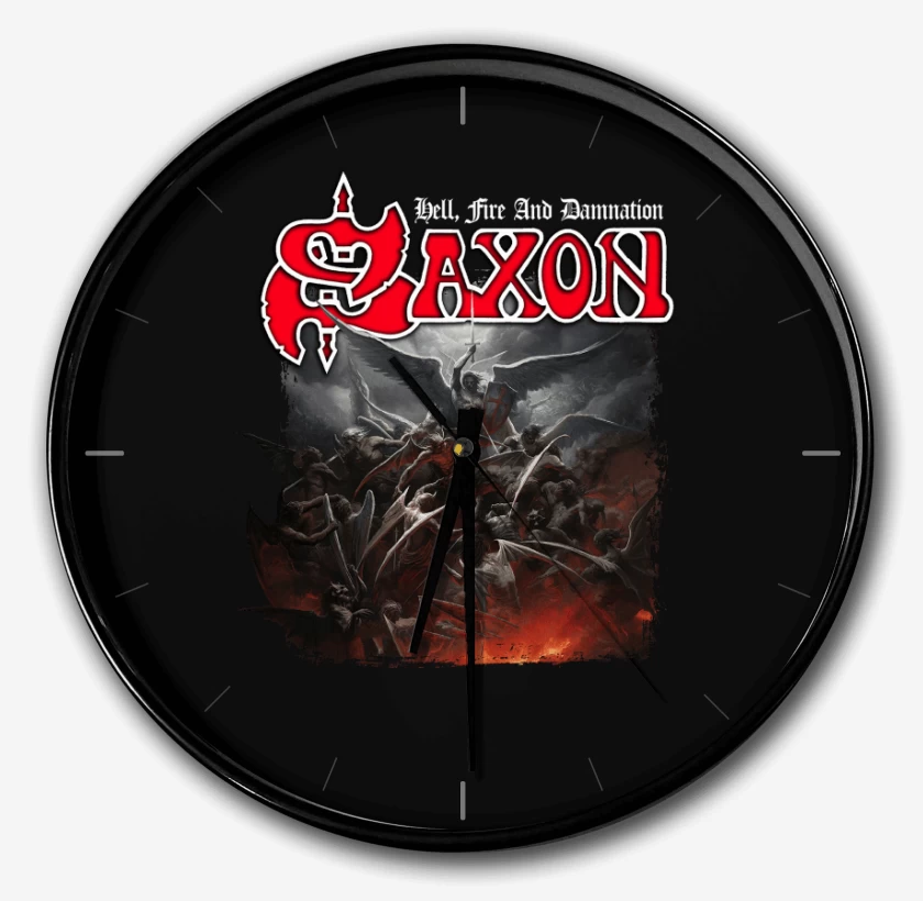 Reloj Negro de Saxon Hell Fire and Damnation