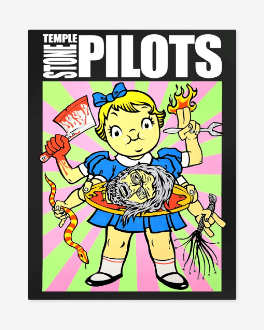 Print metalico Negro de Stone Temple Pilots STP