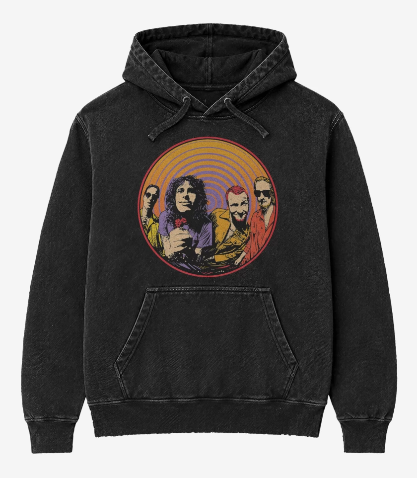 Poleron Canguro Acid Wash Negro de Stone Temple Pilots Banda