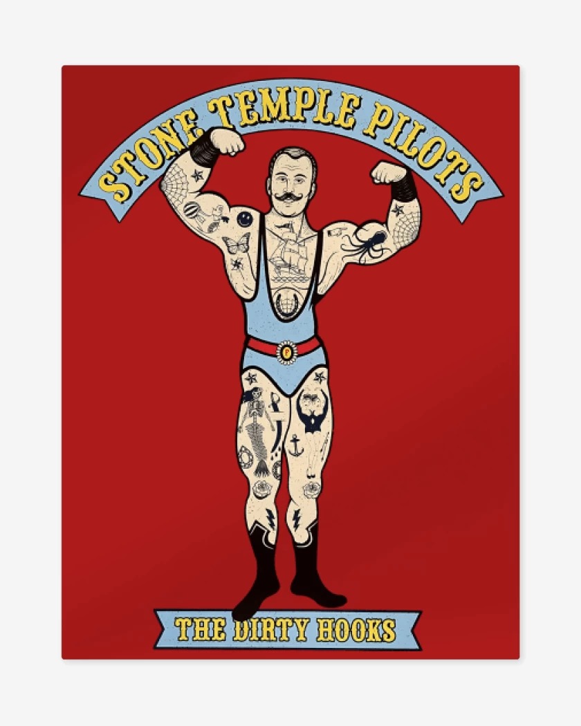Print metalico Rojo de Stone Temple Pilots The Dirty Hooks