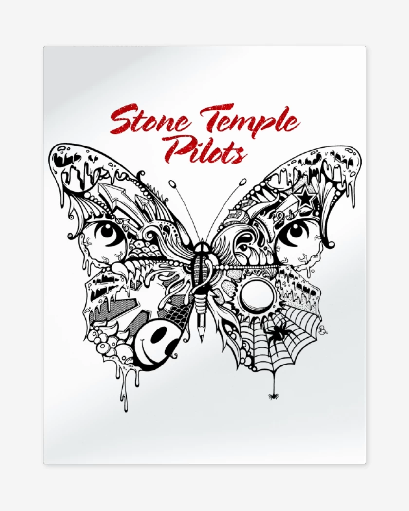 Print metalico Blanco de STP Stone Temple Pilots
