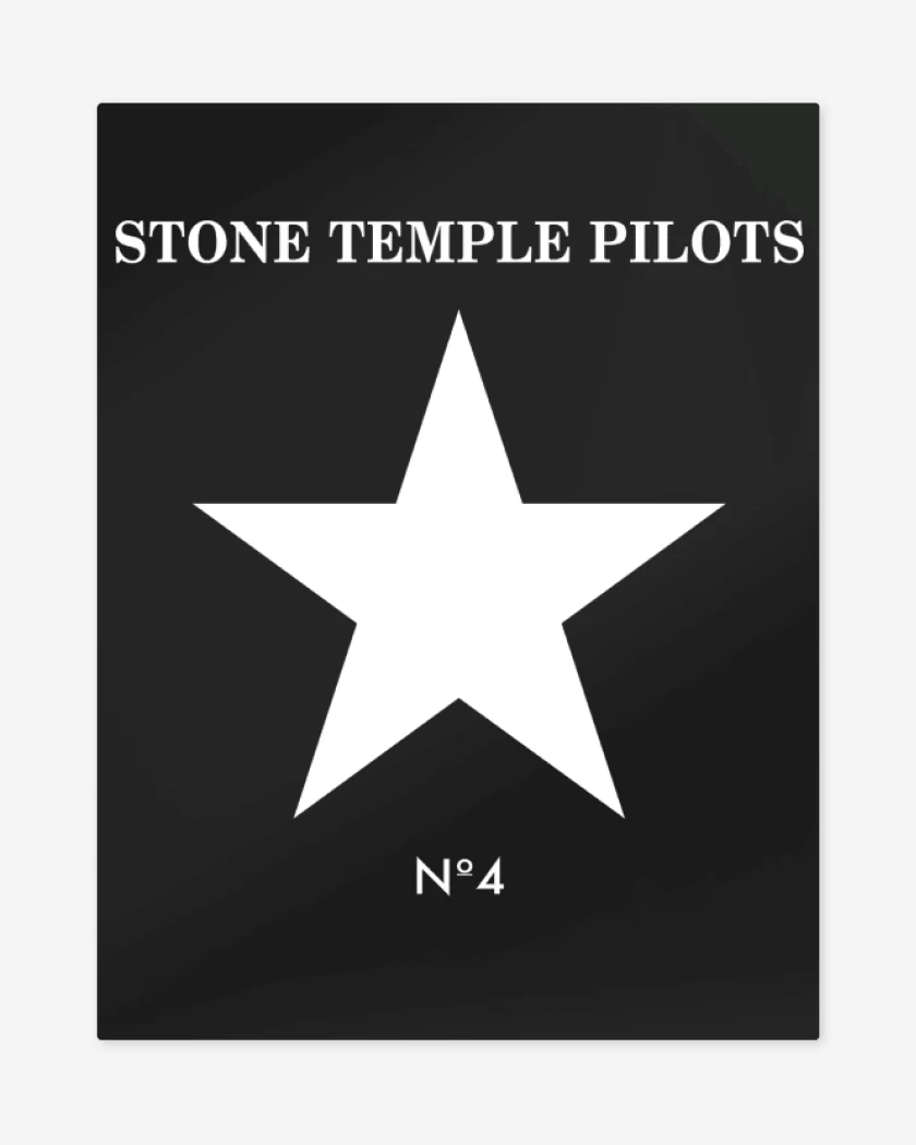 Print metalico Negro de Stone Temple Pilots N4