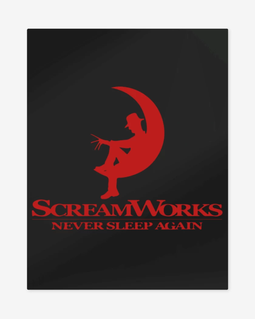 Print metalico Negro de Scream works