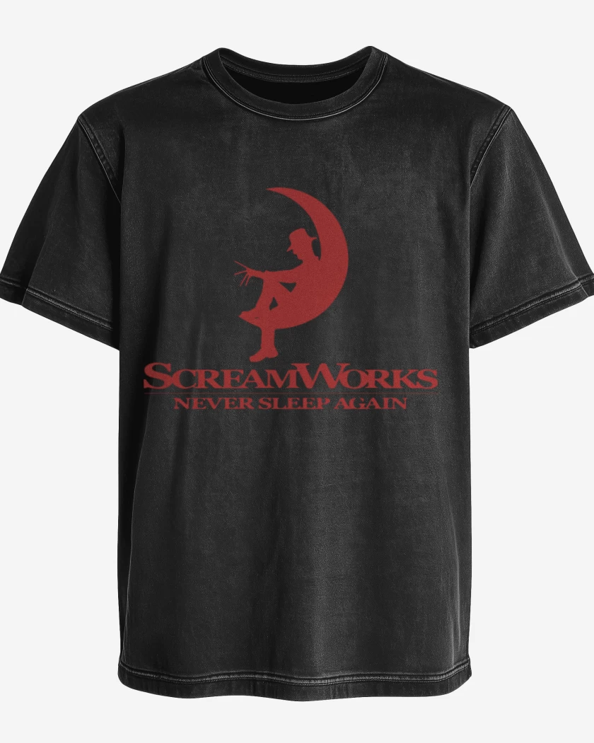 Polera desgastada Negro de Scream works