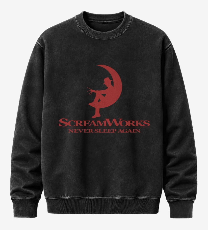 Poleron Polo Acid Wash Negro de Scream works