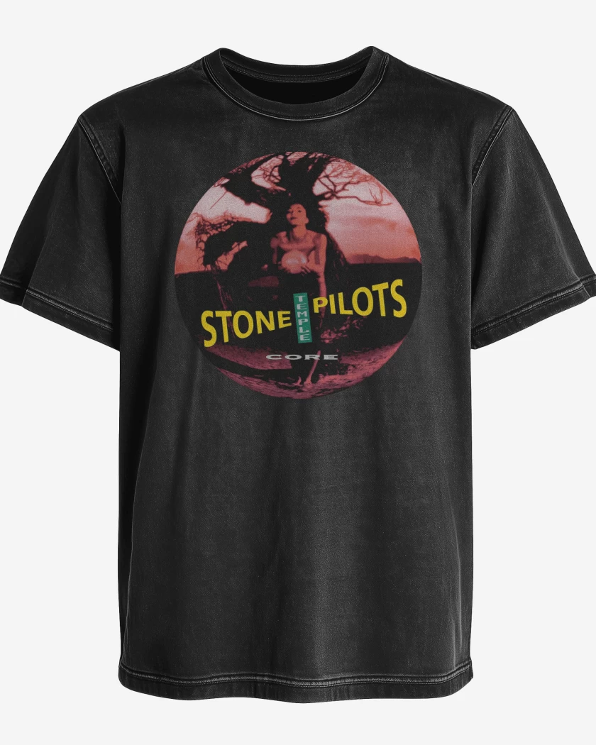 Polera desgastada Negro de Stone Temple Pilots Core