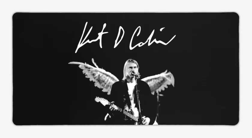 Mouse pad Gamer Negro de Kurt Cobain