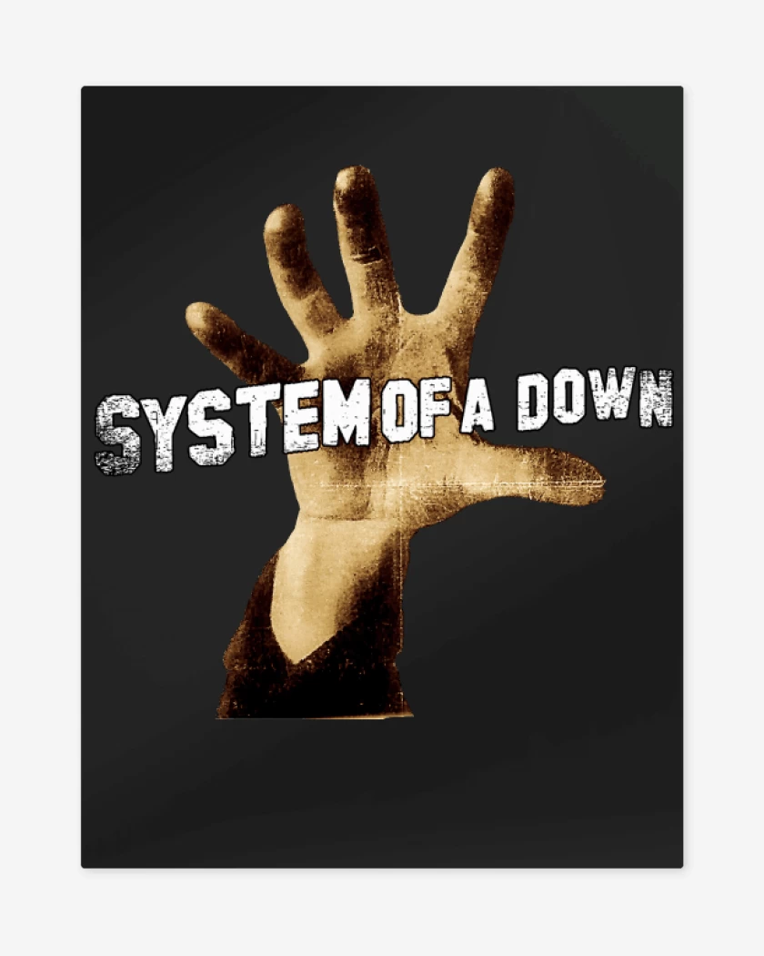 Print metalico Negro de System of a down