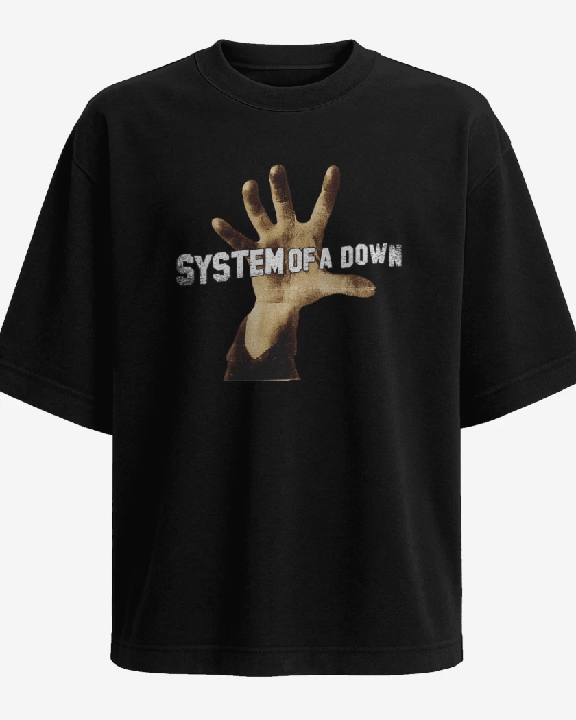 Polera Oversize Negro de System of a down