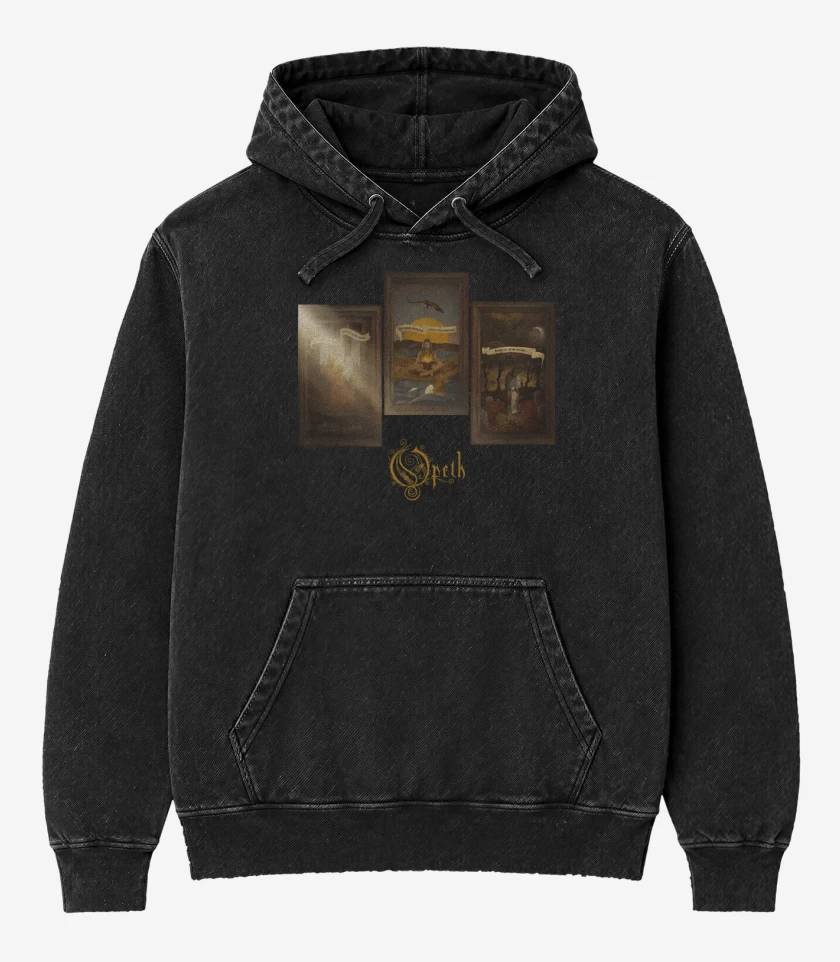 Poleron Canguro Acid Wash Negro de Pale communion