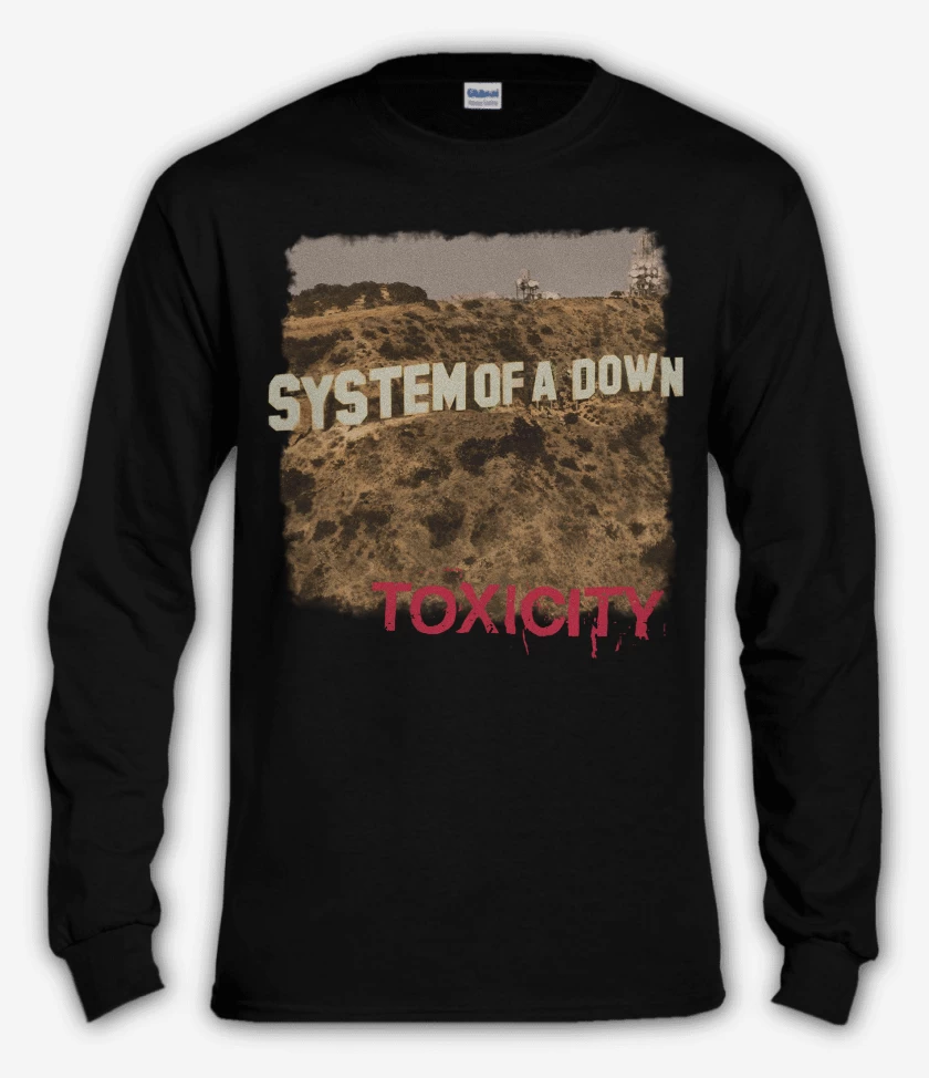 Polera manga larga Negro de System of a Down Toxicity