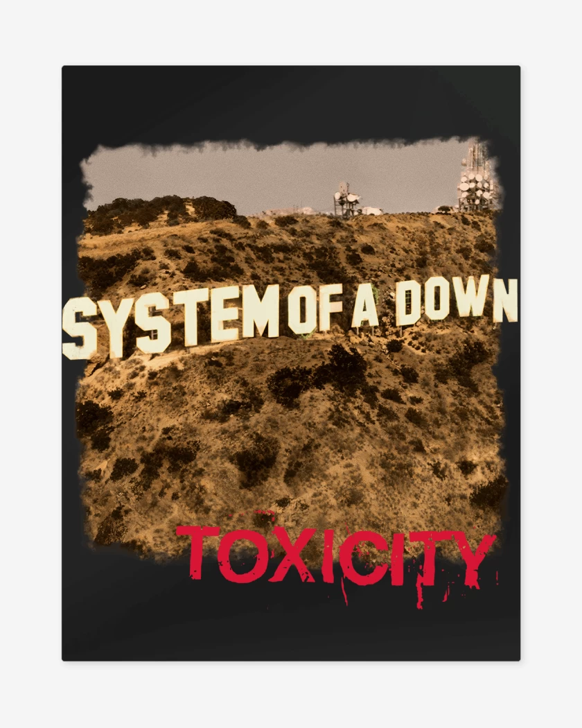 Print metalico Negro de System of a Down Toxicity