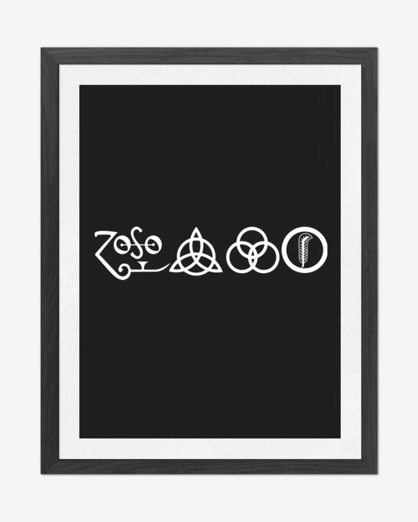Cuadro decorativo Negro de Led zeppelin