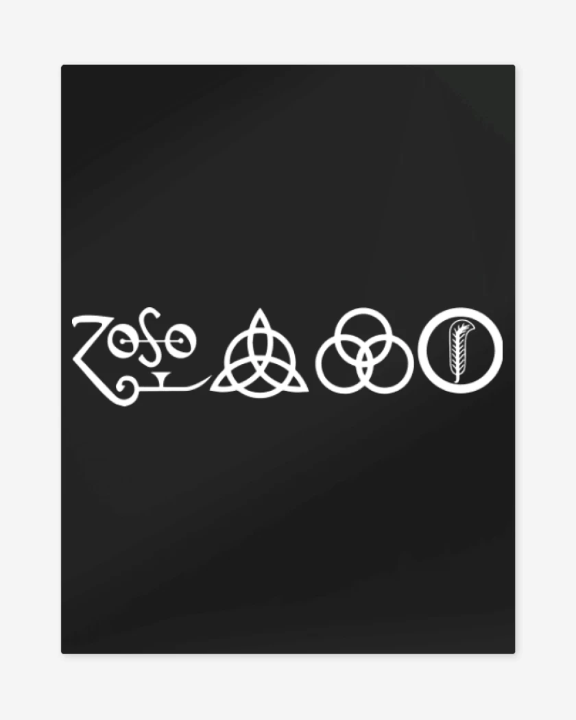 Print metalico Negro de Led zeppelin