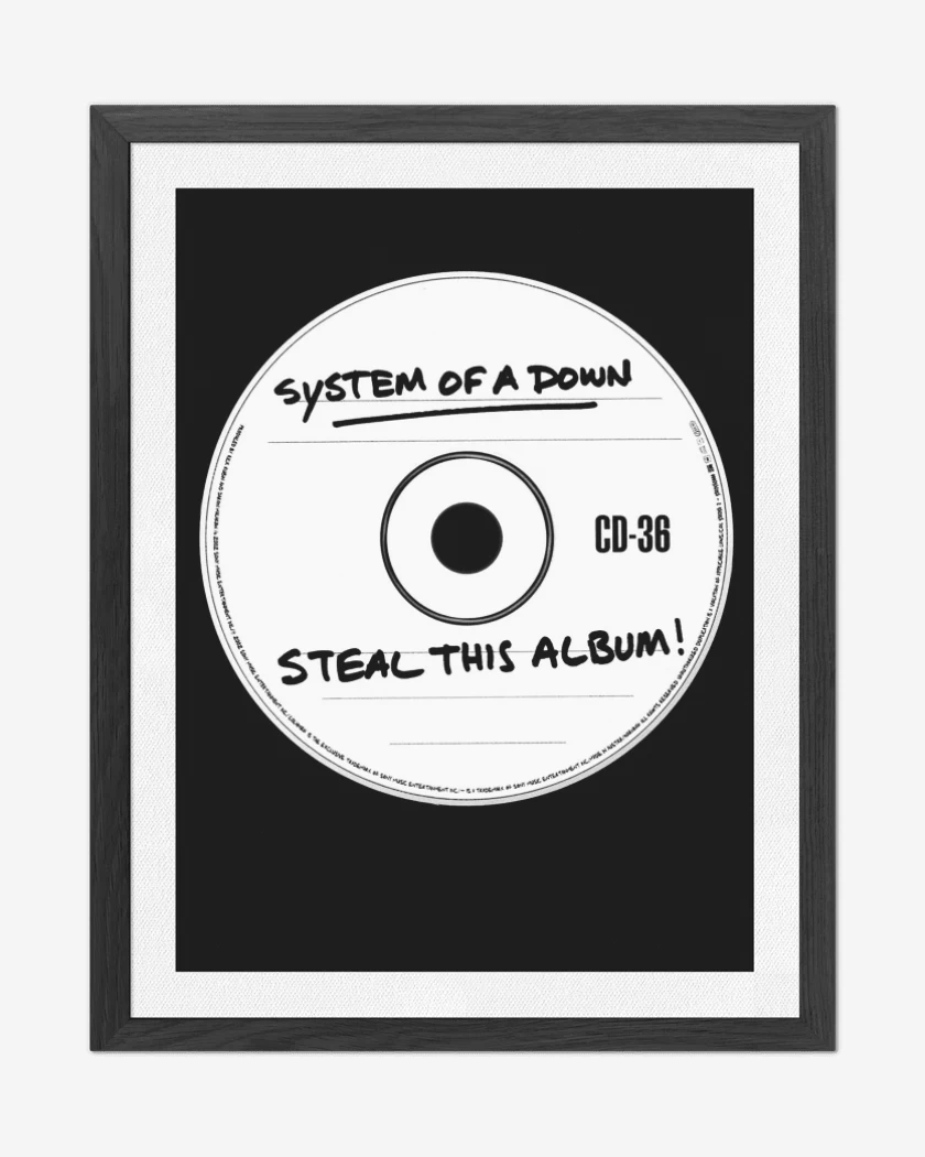 Cuadro decorativo Negro de System of a Down Steal