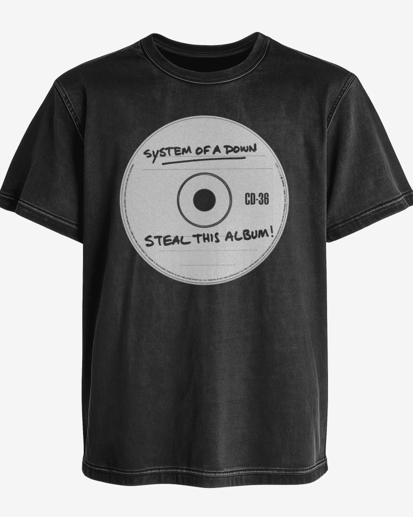 Polera desgastada System of a Down Steal